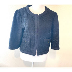 Forever 21 Women’s Black Tweed Cropped Jacket Size L